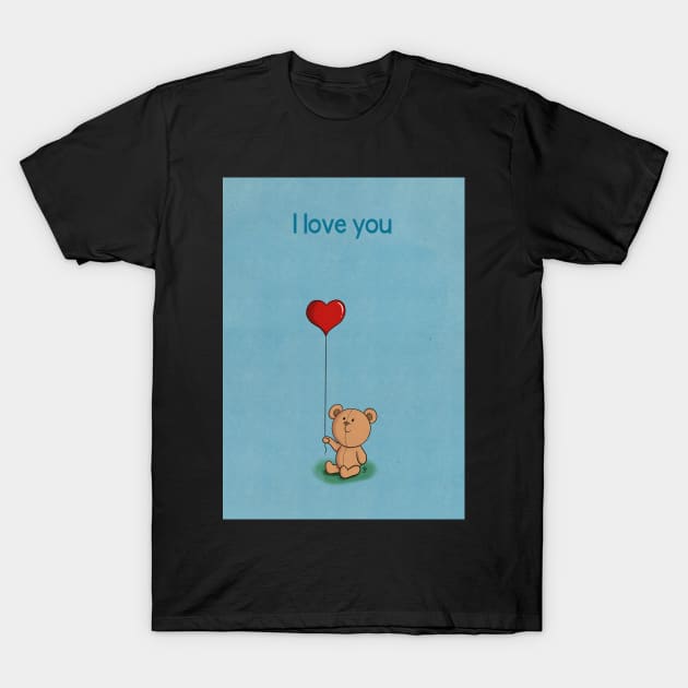 The Bear with the Big Heart - love T-Shirt by GarryVaux
